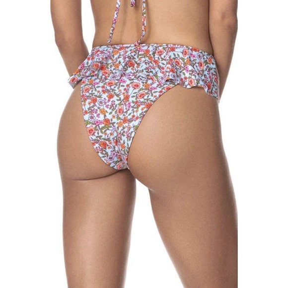 MAAJI Joy Follows Floral Bikini Ruffle Blue SIZE MEDIUM 2-Piece NWT - Picture 4 of 6